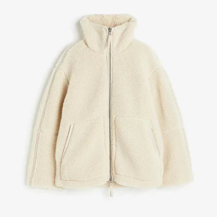 Women's Fleece Winter Jacket - Avalon-White-XS-State of Style