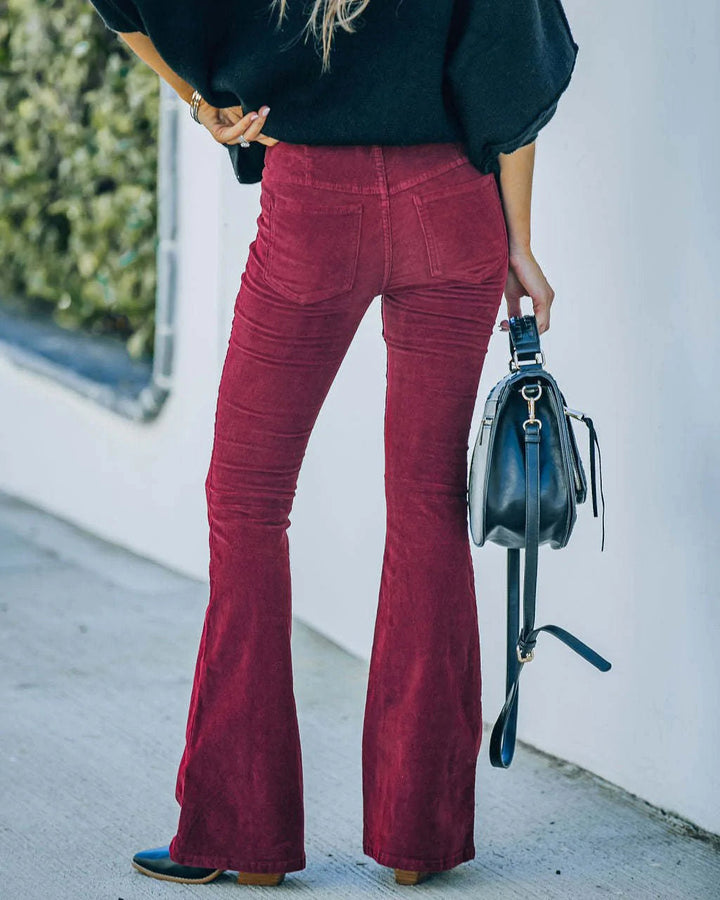 Women's High-Waisted Trousers - Sienna-Black-S-State of Style