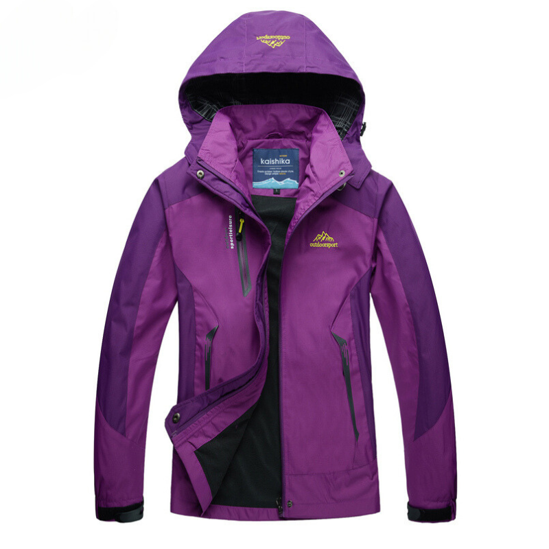 Women's Hiking Outdoor Jacket - Nadia-Purple-S-State of Style
