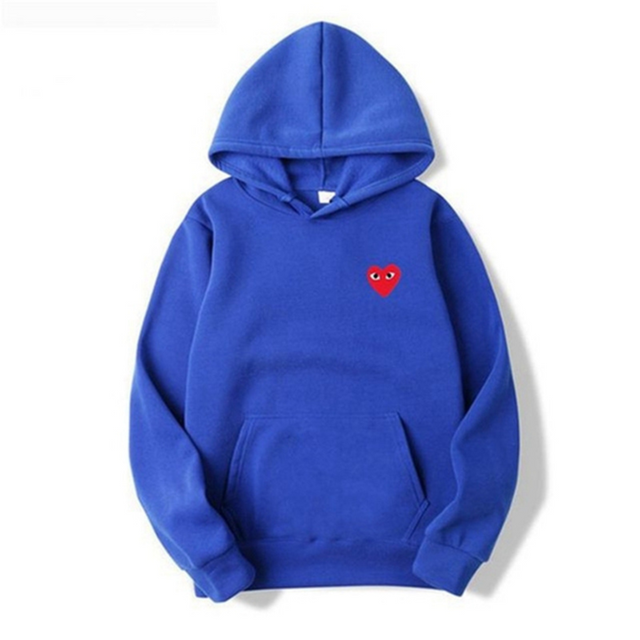 Women's Hoodie with Heart-Shaped Logo - Nina-Blue-S-State of Style