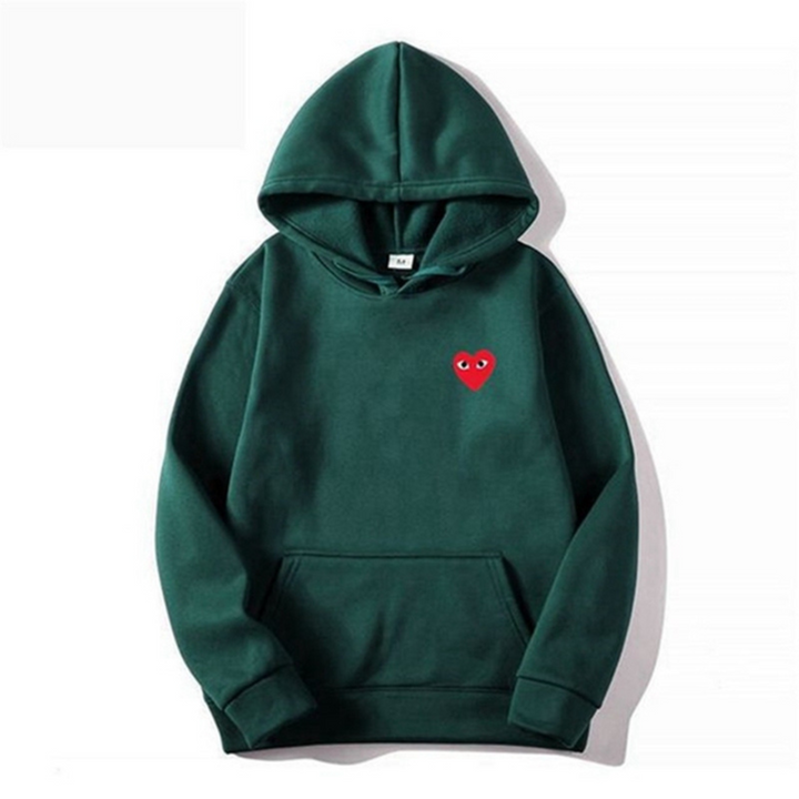 Women's Hoodie with Heart-Shaped Logo - Nina-Green-S-State of Style