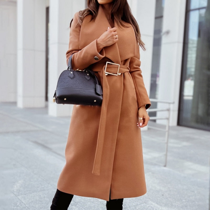 Women's Jacket | Elegant and Warm-Brown-S-State of Style