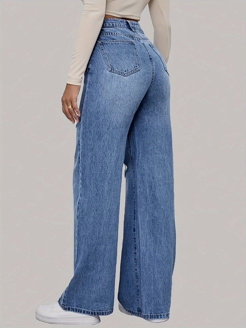 Women's Jeans with Hearts and Graffiti Print - Lotte-Medium Blue-XS-State of Style