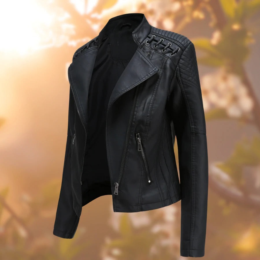 Women's Leather Jacket | Stylish & Durable-Black-S-State of Style