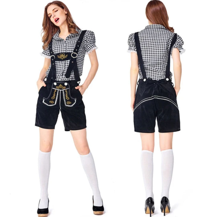 Women's Lederhosen Amalia – Oktoberfest Halter Top Costume-Brown-S-State of Style