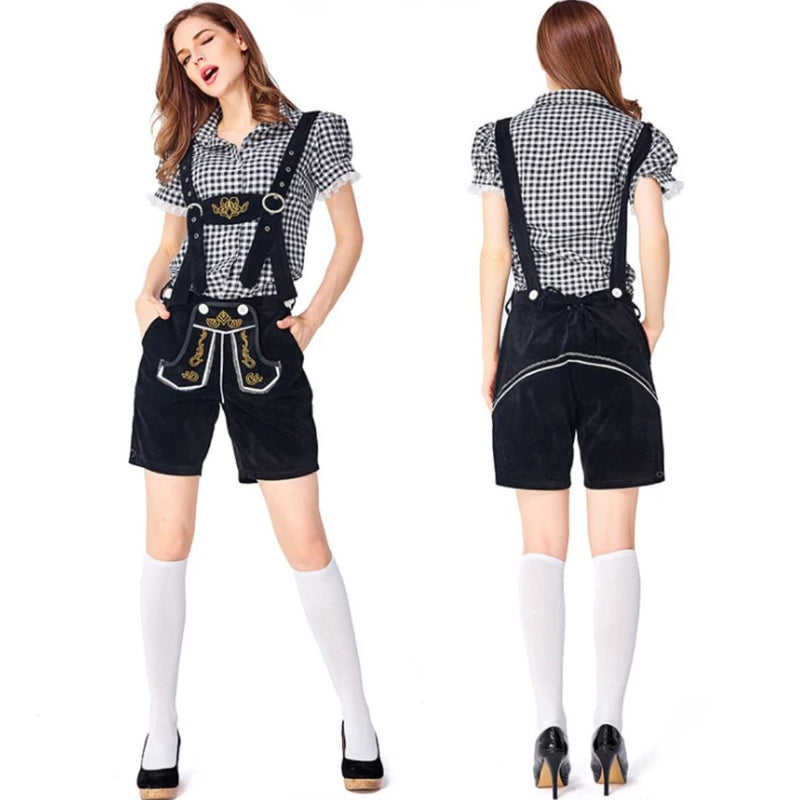 Women's Lederhosen Amalia – Oktoberfest Halter Top Costume-Brown-S-State of Style