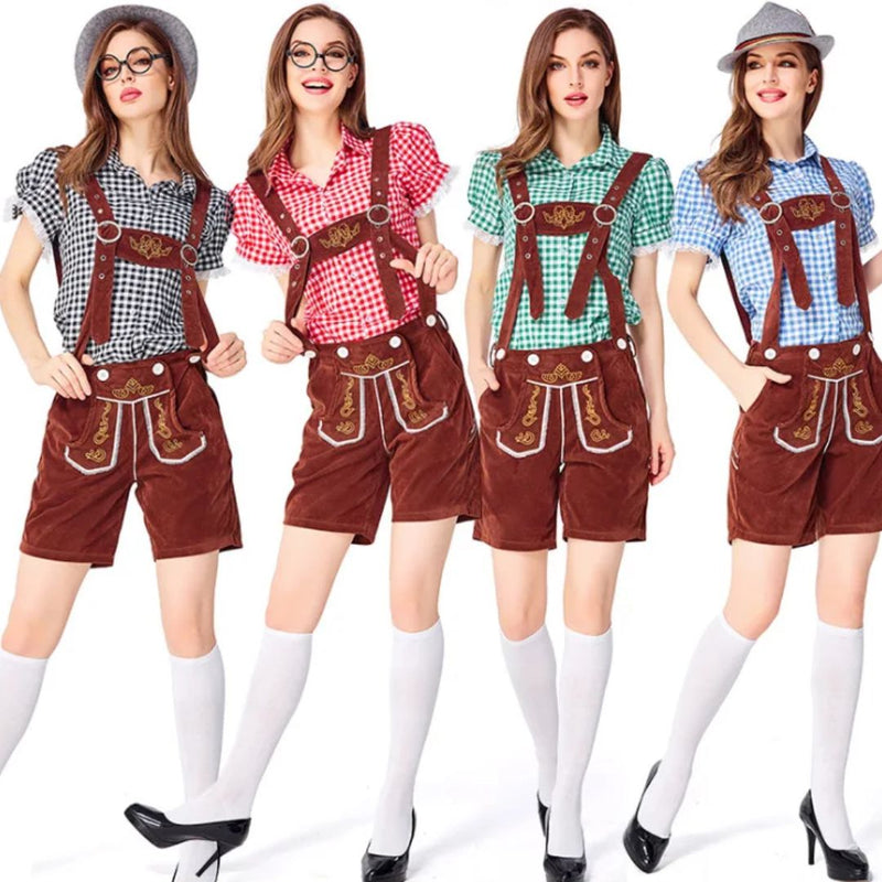 Women's Lederhosen Amalia – Oktoberfest Halter Top Costume-Brown-S-State of Style