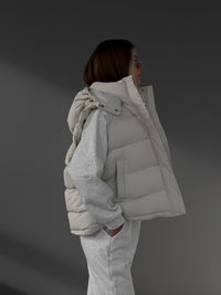 Women's Lightweight Puffer Vest-White-S-State of Style