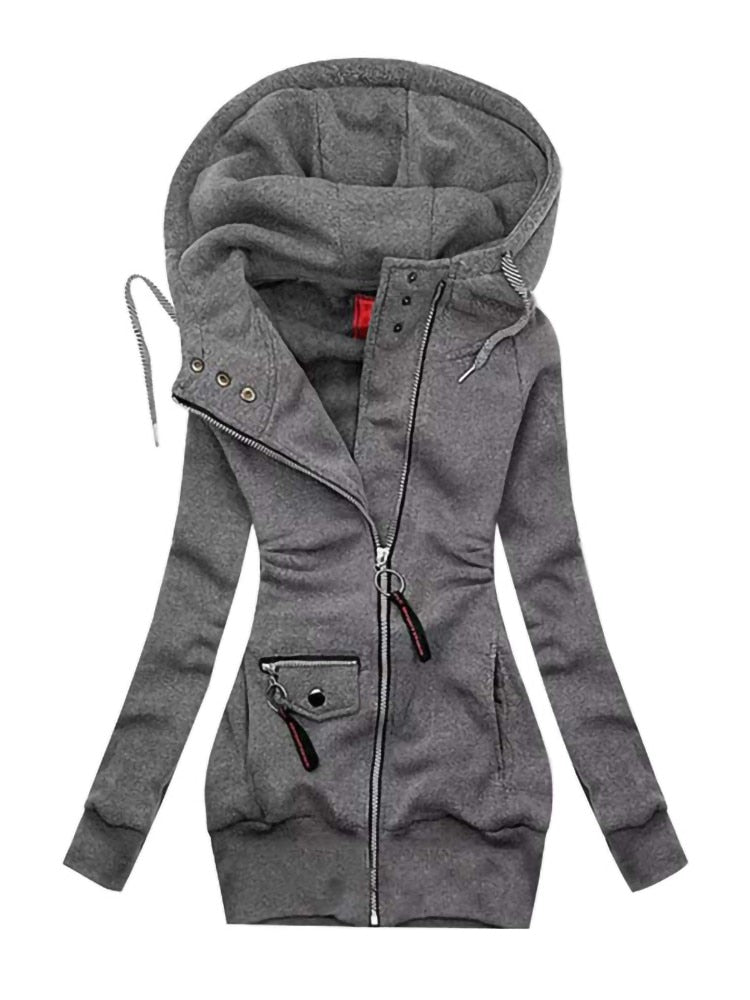 Women's Long Hoodie | Comfortable and Stylish-Dark Gray-S-State of Style