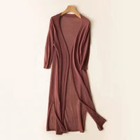 Women's Long Sleeve Cardigan - Elda-Mocha-S-State of Style