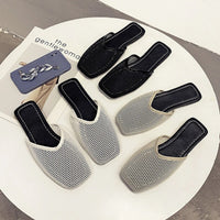 Women's mesh mules with closed toe - Odessa-Black-3-State of Style