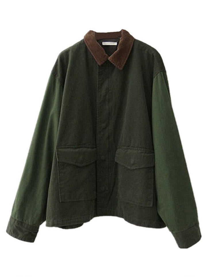 Women's Oversized Jacket | Trendy and Comfy-Army Green-S-State of Style
