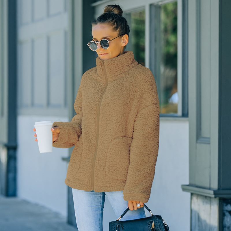Women's Plush Jacket | Warm and Stylish-Brown-XS-State of Style