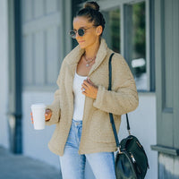 Women's Plush Jacket | Warm and Stylish-Khaki-XS-State of Style
