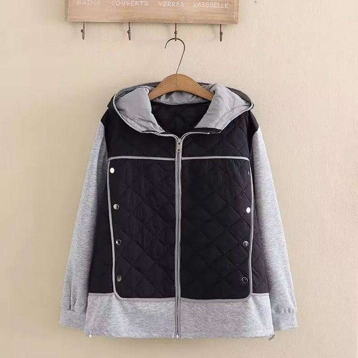 Women's Quilted Hooded Jacket | Plus Size | Warm & Stylish-BLACK-3XL-State of Style