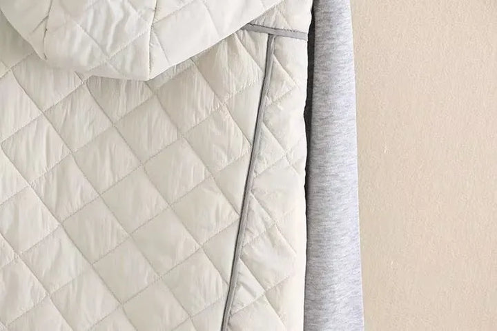Women's Quilted Hooded Jacket | Plus Size | Warm & Stylish-IVORY-3XL-State of Style