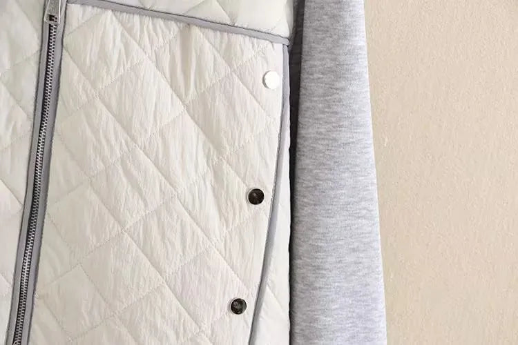 Women's Quilted Hooded Jacket | Plus Size | Warm & Stylish-IVORY-3XL-State of Style