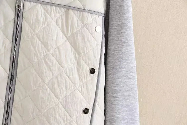 Women's Quilted Hooded Jacket | Plus Size | Warm & Stylish-IVORY-3XL-State of Style