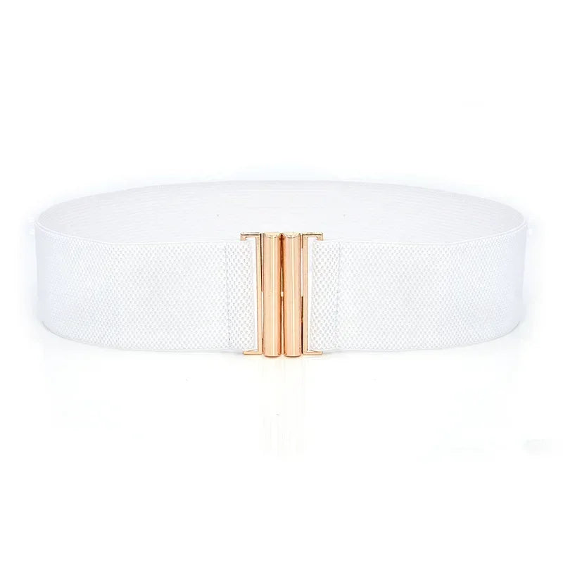 Women's Slim Stretch Cincher – Stylish 6cm Elastic Corset Belt-White-State of Style