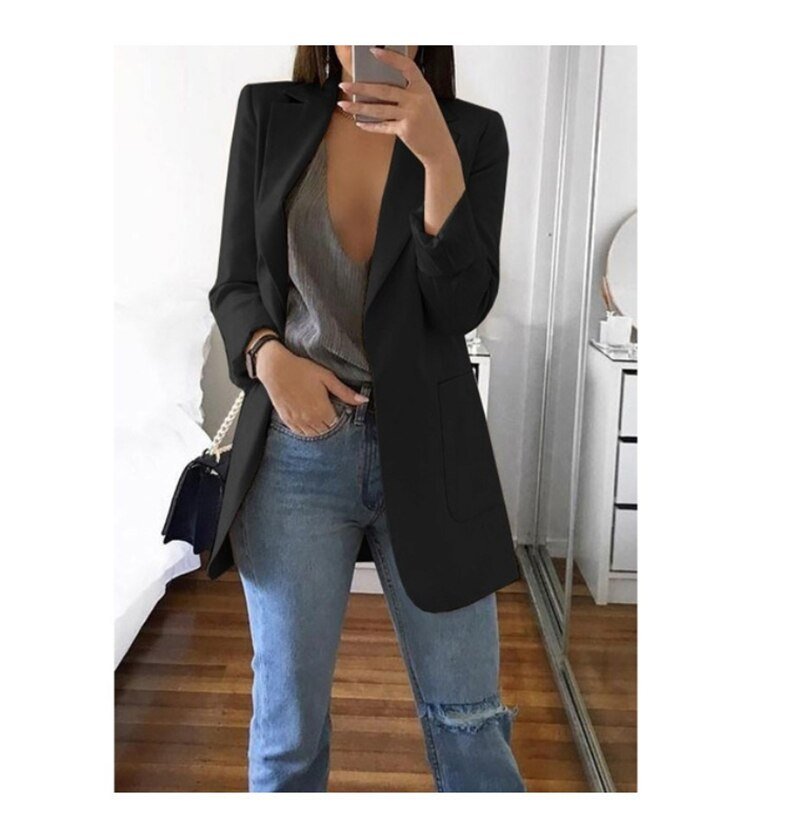 Women's Stylish Denim Jacket | Casual & Comfortable-Black-S-State of Style
