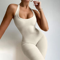 Women's Summer Jumpsuit-White Long-S-State of Style