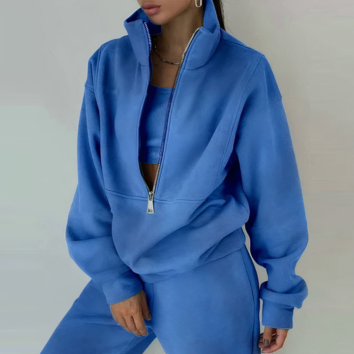 Women’s Tracksuit 2-Piece Set - Livia-Blue-S-State of Style