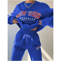 Women’s Tracksuit with Letter Print – Viva-Blue-S-State of Style
