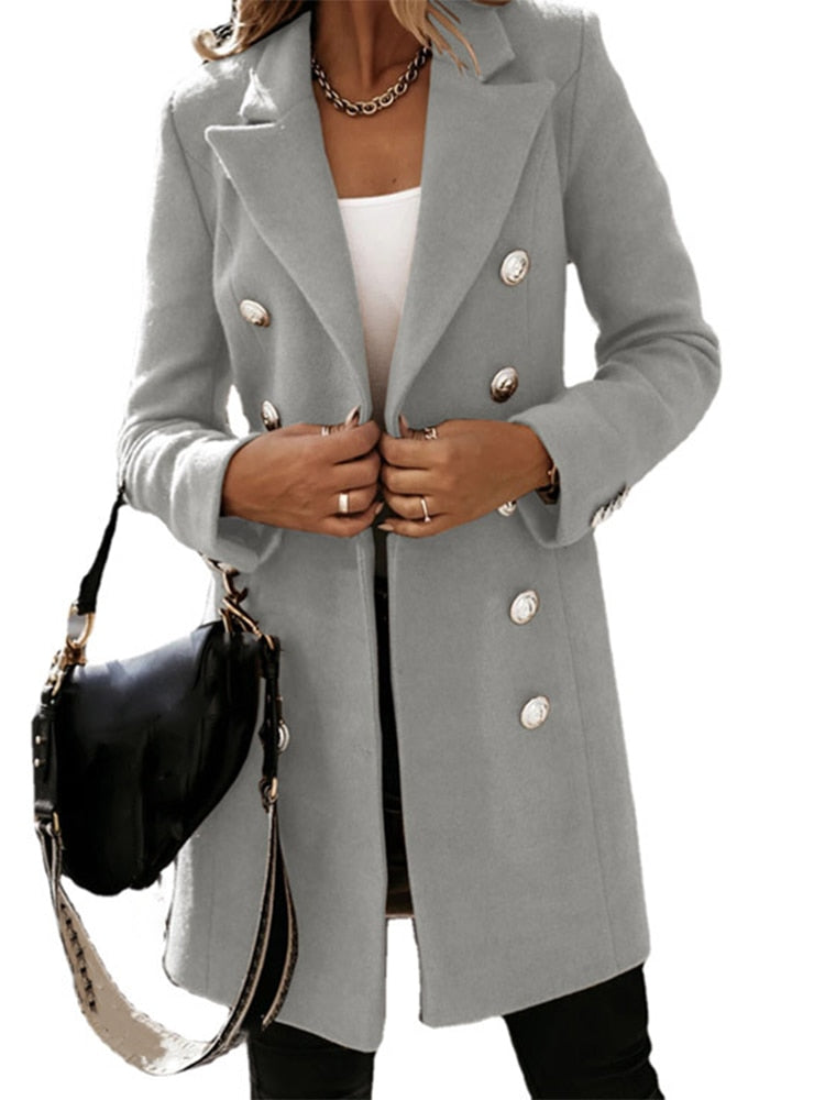 Women's Trench Coat | Elegant and Versatile-Gray-S-State of Style
