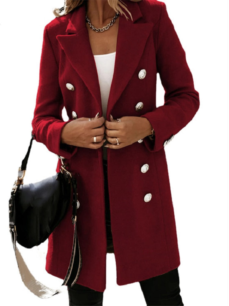 Women's Trench Coat | Elegant and Versatile-Wine Red-S-State of Style