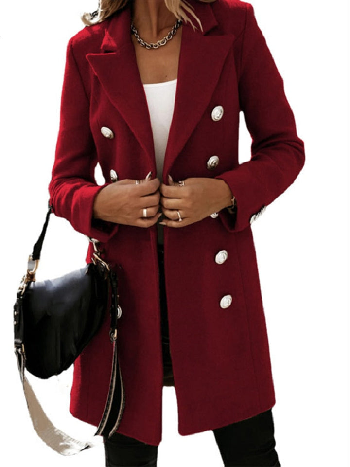 Women's Trench Coat | Elegant and Versatile-Wine Red-S-State of Style