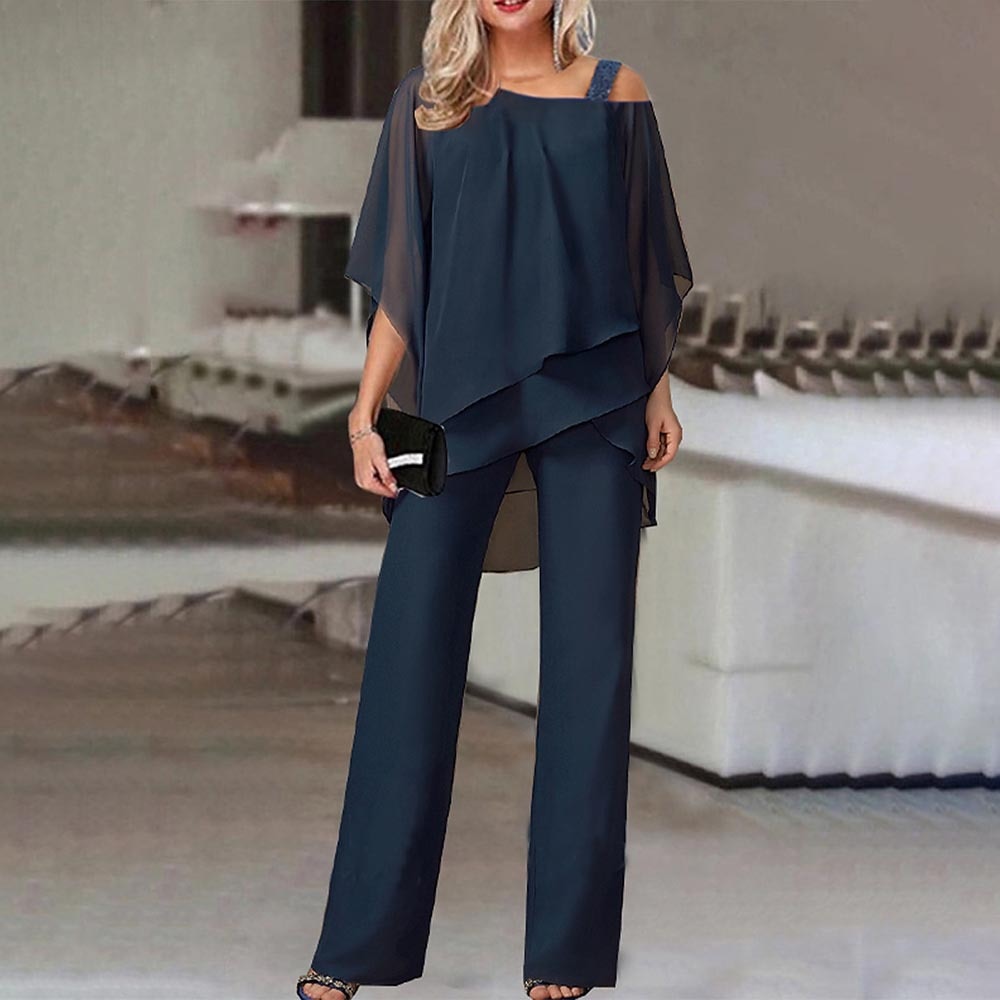 Women's Two-Piece Set - Lily-Navy Blue-S-State of Style