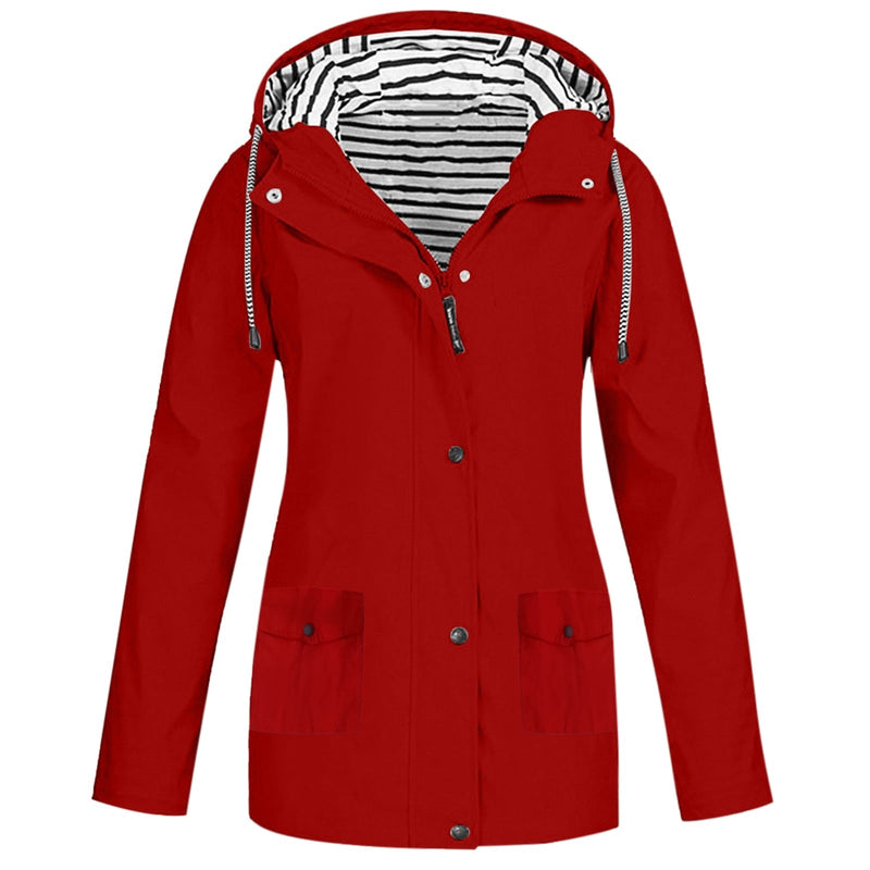 Women's Waterproof Jacket | Stylish and Practical-Red-S-State of Style
