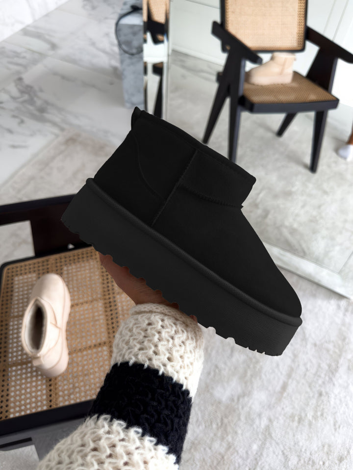 Women's Winter Boots - WinterWalker-Black-5-State of Style