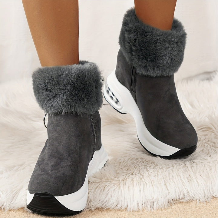 Women's Winter Comfort Boots - Elise-Grey-5-State of Style