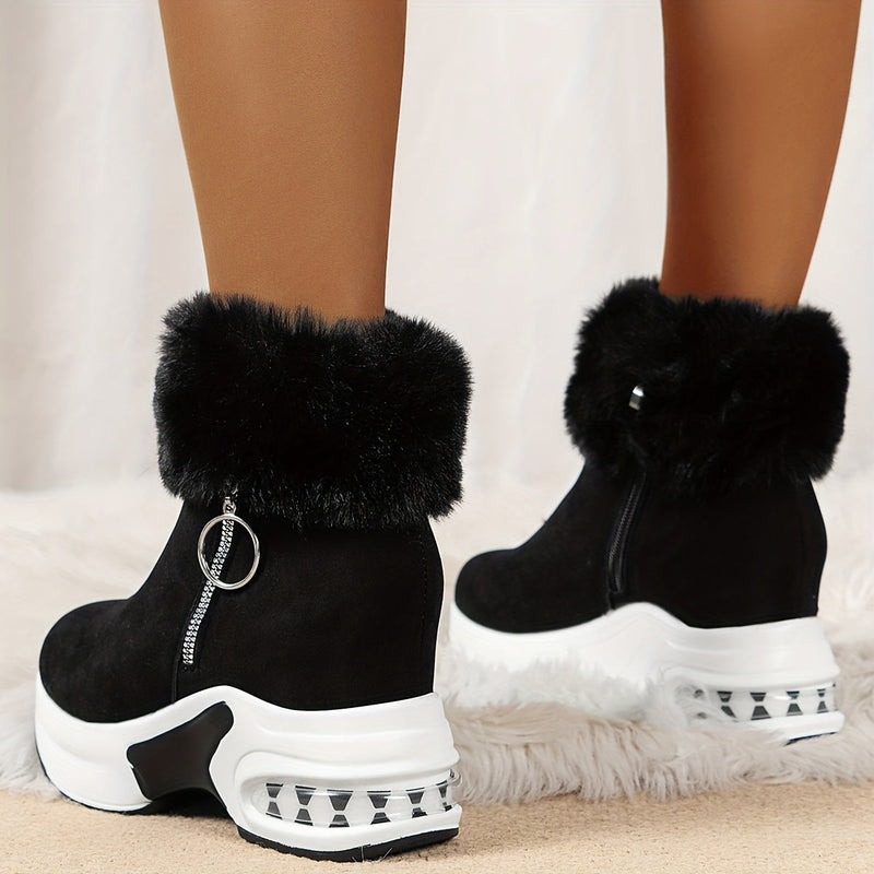 Women's Winter Comfort Boots - Elise-Grey-5-State of Style