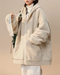 Women's Winter Fleece Jacket | Oversized & Warm-Green-L-State of Style