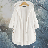 Women's Winter Fleece Jacket with Hood - Nova-White-S-State of Style