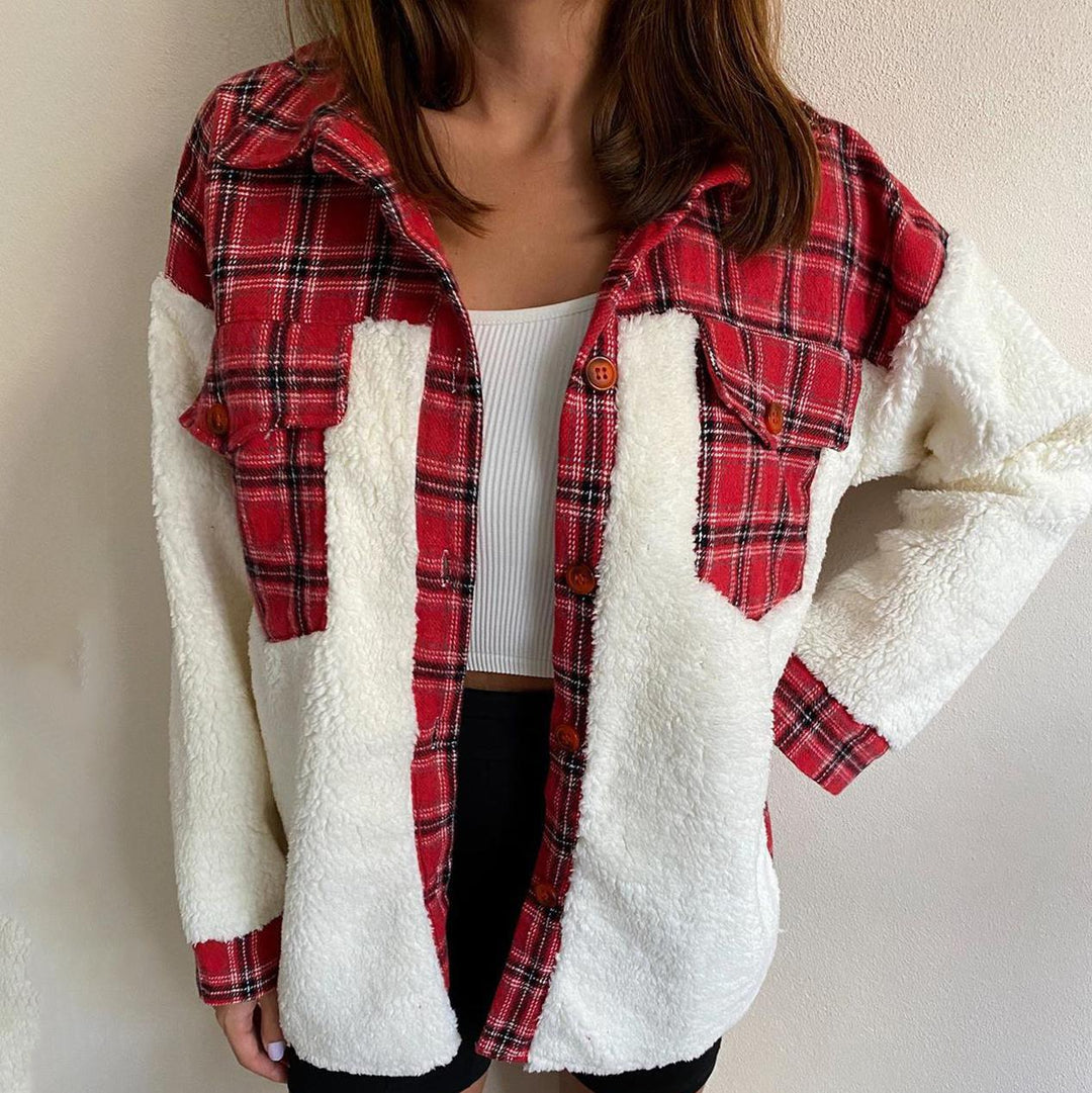 Women's Wool Jacket | JodiesJacket | Cosy and Stylish-Red-S-State of Style