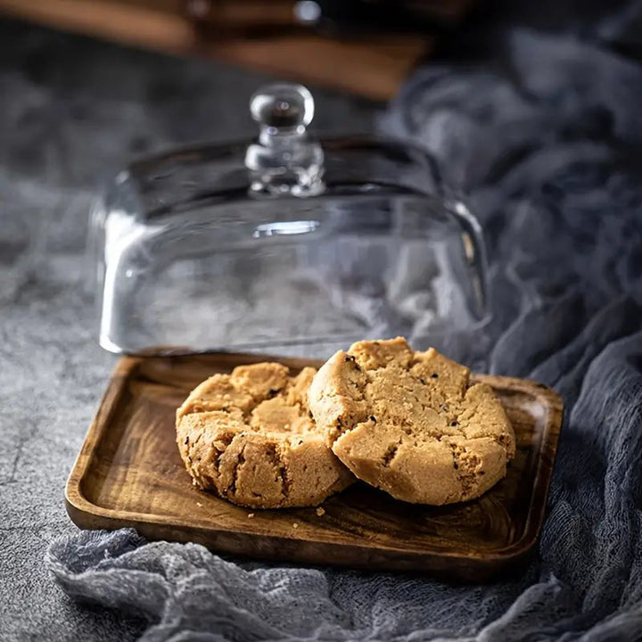 Wood and Glass Butter Holder - ButterElegance-Acacia-State of Style