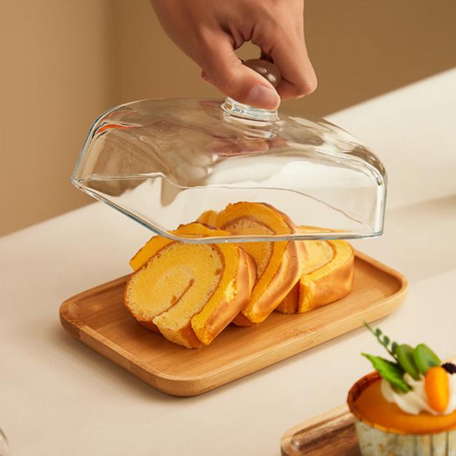 Wood and Glass Butter Holder - ButterElegance-Bamboo-State of Style