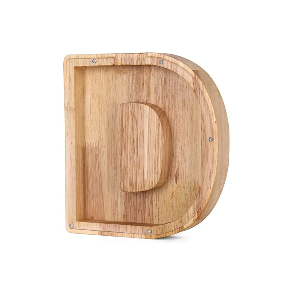Wooden Alphabet Money Box - LetterSaver-D-State of Style