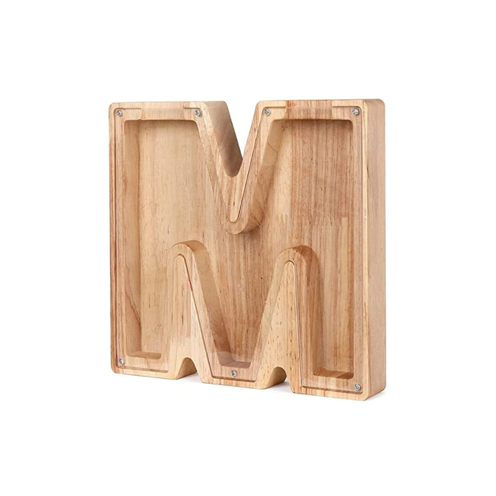 Wooden Alphabet Money Box - LetterSaver-M-State of Style