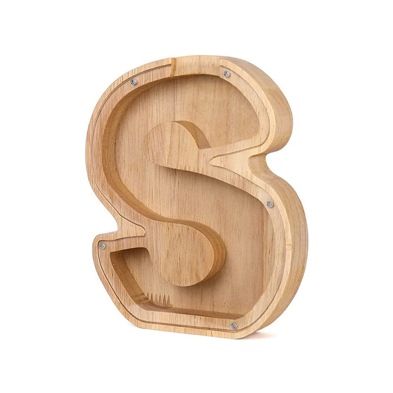 Wooden Alphabet Money Box - LetterSaver-S-State of Style