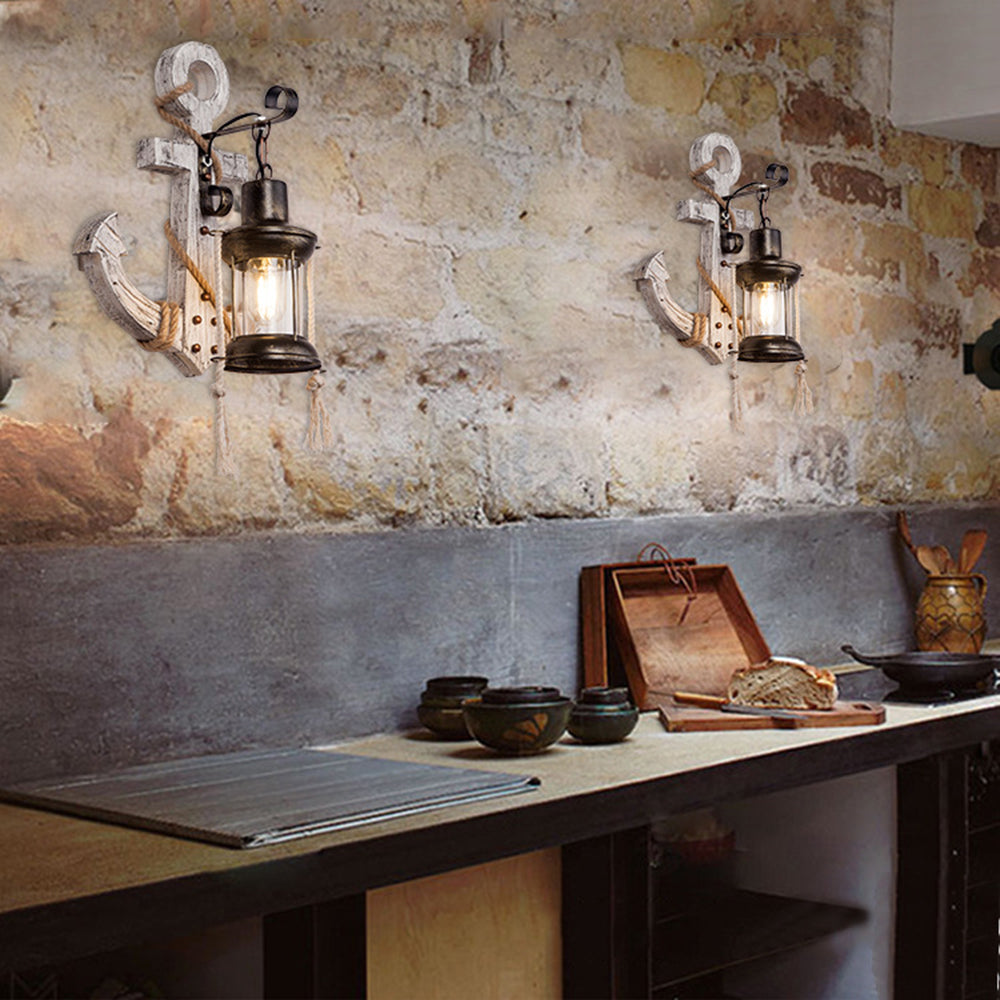 Wooden Anchor LED Wall Lamp – Nautica-A-State of Style