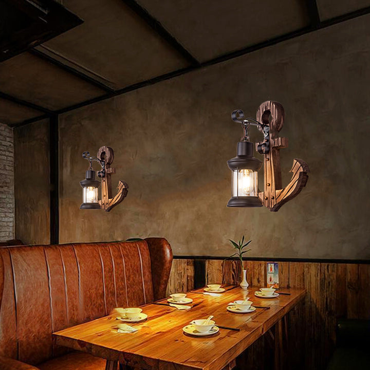 Wooden Anchor LED Wall Lamp – Nautica-B-State of Style