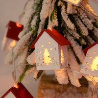 Wooden Christmas Houses With LED Lighting - GlowHouse-Red-State of Style