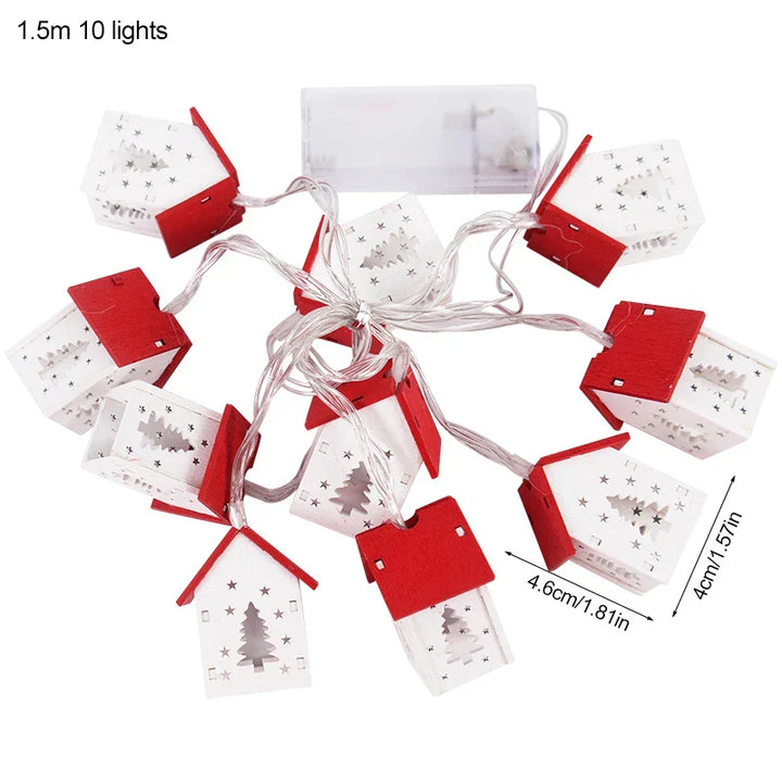 Wooden Christmas Houses with LED Lights - GlowHouse-Red-State of Style