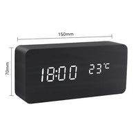 Wooden LED Clock with Voice Control - EcoClock-Black-block-State of Style