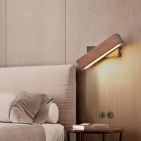 Wooden LED Wall Lamp with Pivot Function - Twilight Pivot-Dark Wood-Klein - 21 x 5 cm-State of Style