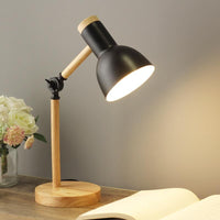Wooden Scandinavian Table Lamp - LumiNord-Black-State of Style